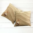 thumbnail image 6 of Ambesonne Animal Throw Pillow Cover 2 Pack, Seashells Yellow Sand, 20", Sand Brown, 6 of 7
