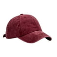 thumbnail image 2 of Red Vintage Adjustable Dad Hats Cotton Quick Dry Adjustable Baseball Hats for Men and Women Sport Running Workout One Size, 2 of 3