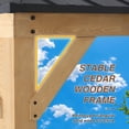 thumbnail image 6 of MeetLeisure 13 ft. x 11 ft. Wood Gazebo with Mosquito Netting Double Steel Roof Hardtop, 6 of 14