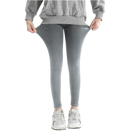

Girl Leggings Soft Cotton Stretchy Pants Thin Footless Tights Ankle Length Stockings Spring Summer Outfit (2 Years Gray)