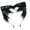 Black, variant on Handmade Faux Furs Cats Wolf Foxes Dog Ears Headband Halloween Cosplay Party Costume Furry Ears Hair Hoop Gift
