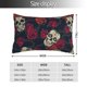 thumbnail image 2 of Balery Roses Skulls Funda de Cojín Estampada, Regalos para Mujeres, Regalos de Amor para Ella, Regalos para Novia o Esposa, Funda de Almohada-16"x24", 2 of 6
