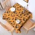 thumbnail image 2 of Pumpkin Bat Halloween Pattern Square Tablecloth,Waterproof Square Table Cover,Wipeable Spillproof Washable Table Cover for Home Kitchen Party Decor 42"X42"(107x107cm), 2 of 6