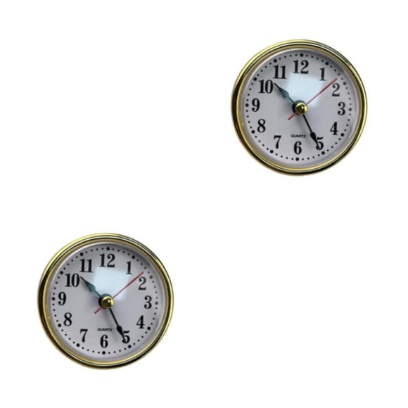 Bearachild ABS - Cabezal de reloj de moda con inserciones de números romanos Cabezal de reloj artesanal simple oro arabe 2piezas