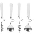 thumbnail image 1 of 4 Pcs  Stainless Steel Dessert Spoons Practical Curving Coffee Stirring Spoons (Silver), 1 of 6