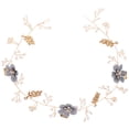 thumbnail image 1 of Diadema con hojas y flores de diamantes de imitación, tocado de aleación con perlas para boda, joyería nupcial para decoración de fiesta (azul), 1 of 7