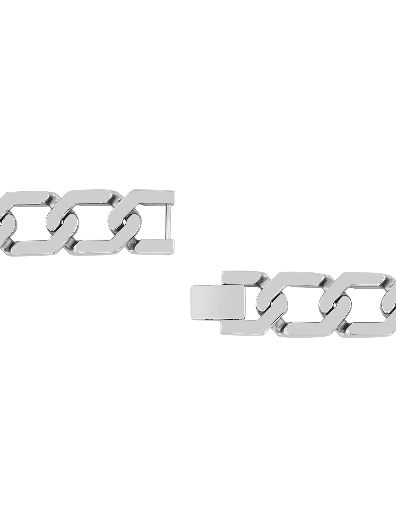 Brilliance Fine Jewelry Men's Stainless Steel Hexagon 9" Link Bracelet