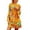 Orange, variant on Product Classification Apparel 2 - Hippie Floral Print Dress for Court Style Bohemian Gown Elegant 70s Dress