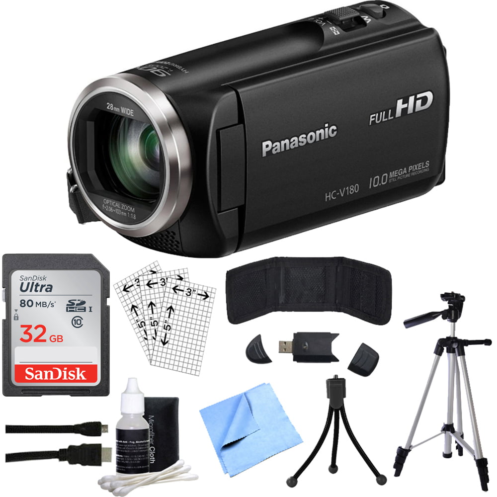 Panasonic HC-V180K Full HD Camcorder with 50x Stabilized Optical Zoom