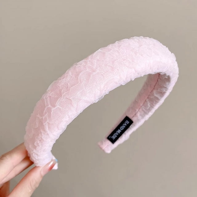 Diadema marrón de otoño e invierno para mujer, paquete de cabello con calavera alta, banda para el cabello a presión superior que combina con el tocado de horquilla para viajes al aire libre