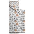 thumbnail image 2 of White Halloween Skull Pumpkin Spider Pattern Toddler Nap Mats for Kids Preschool,60"x20" Sleeping Mat Bag or Kids,Toddler Sleeping Bag,Toddler Nap Mat or Daycare, 2 of 6