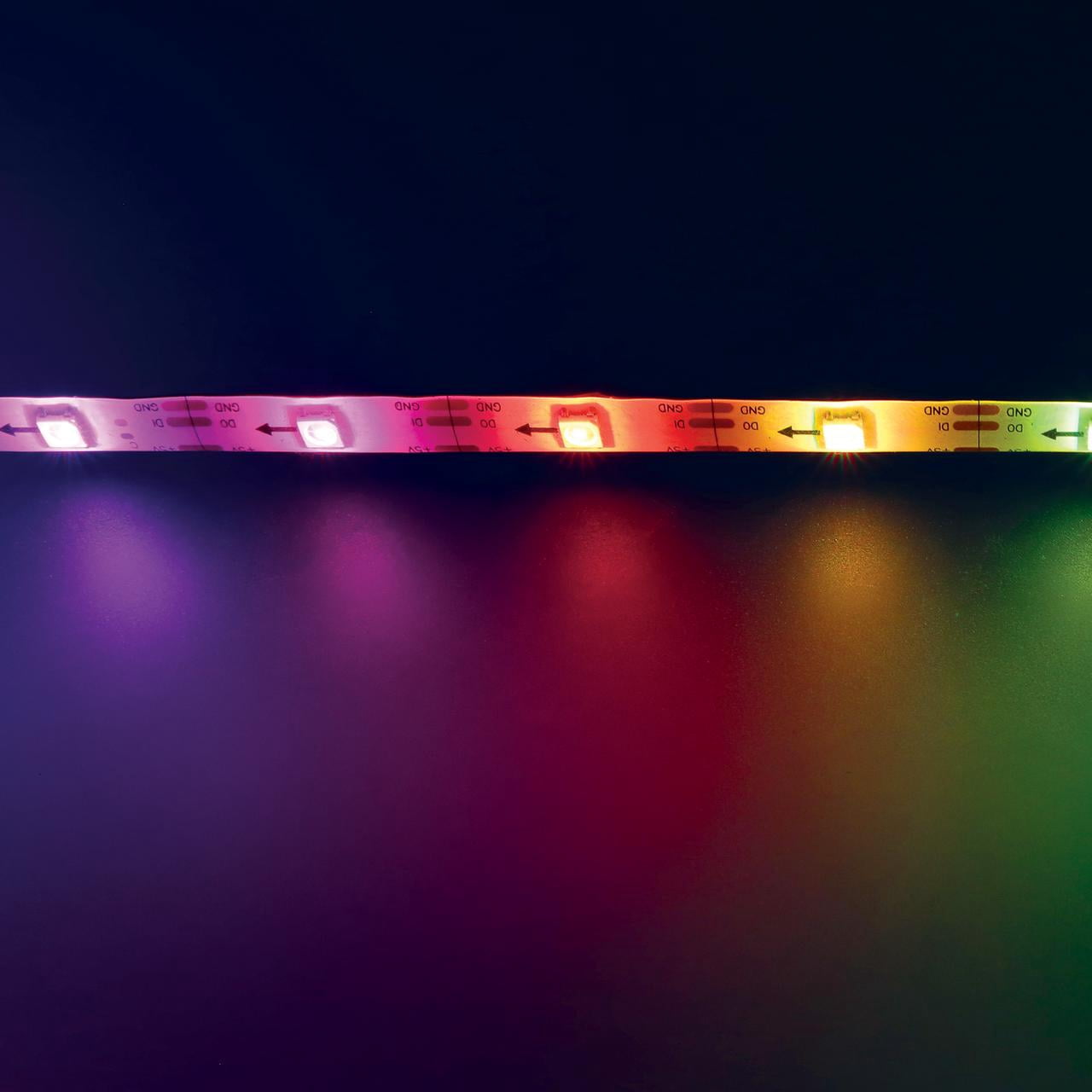 Xtreme Lit 6.5ft Multi-Color Flow Sound Reactive LED Light Strip, Indoor, Plastic, Corded Electric