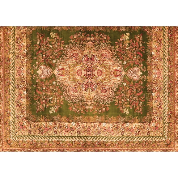 Ahgly Company Indoor Rectangle Persian Orange Traditional Area Rugs, 5' x 7'
