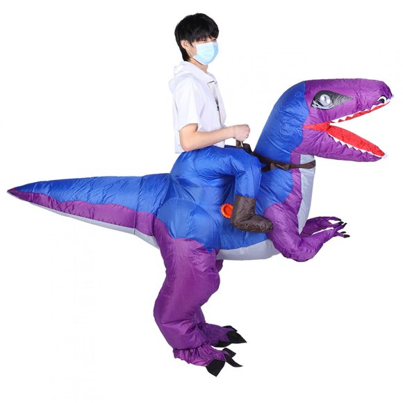 Disfraz Inflable Dinosaurio Jadeshay Halloween X115 Azul Morado