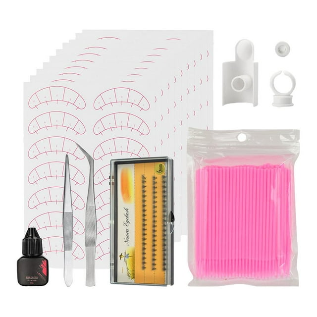 Juego de herramientas de ejercicio Zulema de 7 piezas para extensión de ñas postizas Rosado