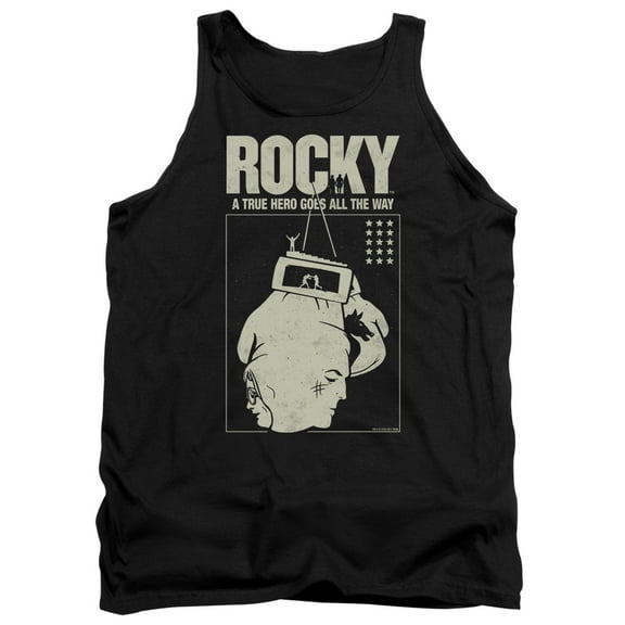 Rocky The Hero Adult Tank Top Black