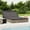 Gray, variant on vidaXL 2-Person Sunbed with Foldable Roof Outdoor Patio Daybed Poly Rattan