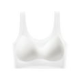 thumbnail image 3 of Swuxness Women's Full Cup Support Bra, Womens Bras, Women Padded Bra Seamless with Insert Breathable Comfortable Wide Straps Bra White, 40/90AB, 3 of 5
