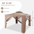 thumbnail image 3 of Costway 10'x 10'2-tier Canopy Gazebo Tent Outdoor Netting Picnic Party Sun Shade, 3 of 10