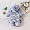 thumbnail image 5 of Toddler Bodysuit 3T Baby Boys Girls Knit Romper Outfits Long Sleeve Jumpsuit Outfits Clothes Set Glow in The Dark Halloween & Christmas Baby Clothes Z0M-Grey, 12M, 5 of 7