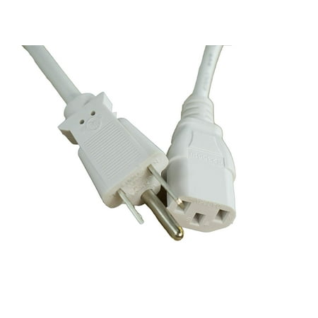 [UL LISTED] WHITE [30FT] AC Power Cord for Dell (E2016HV) Monitor