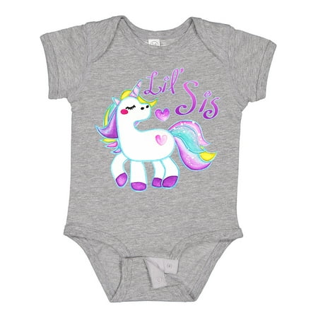 

Inktastic Lil Sis Unicorn- Little Sister Gift Baby Girl Bodysuit