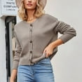 thumbnail image 5 of Diufon Knit Cardigan for Women Fall Casual Solid Color Coats Long Sleeve Button Sweaters, 5 of 7