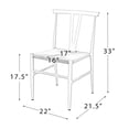 thumbnail image 3 of Dining Chair Set of 2, Farmhouse Rustic Wood Chairs with Backrest, for Kitchen Living Room, 3 of 9