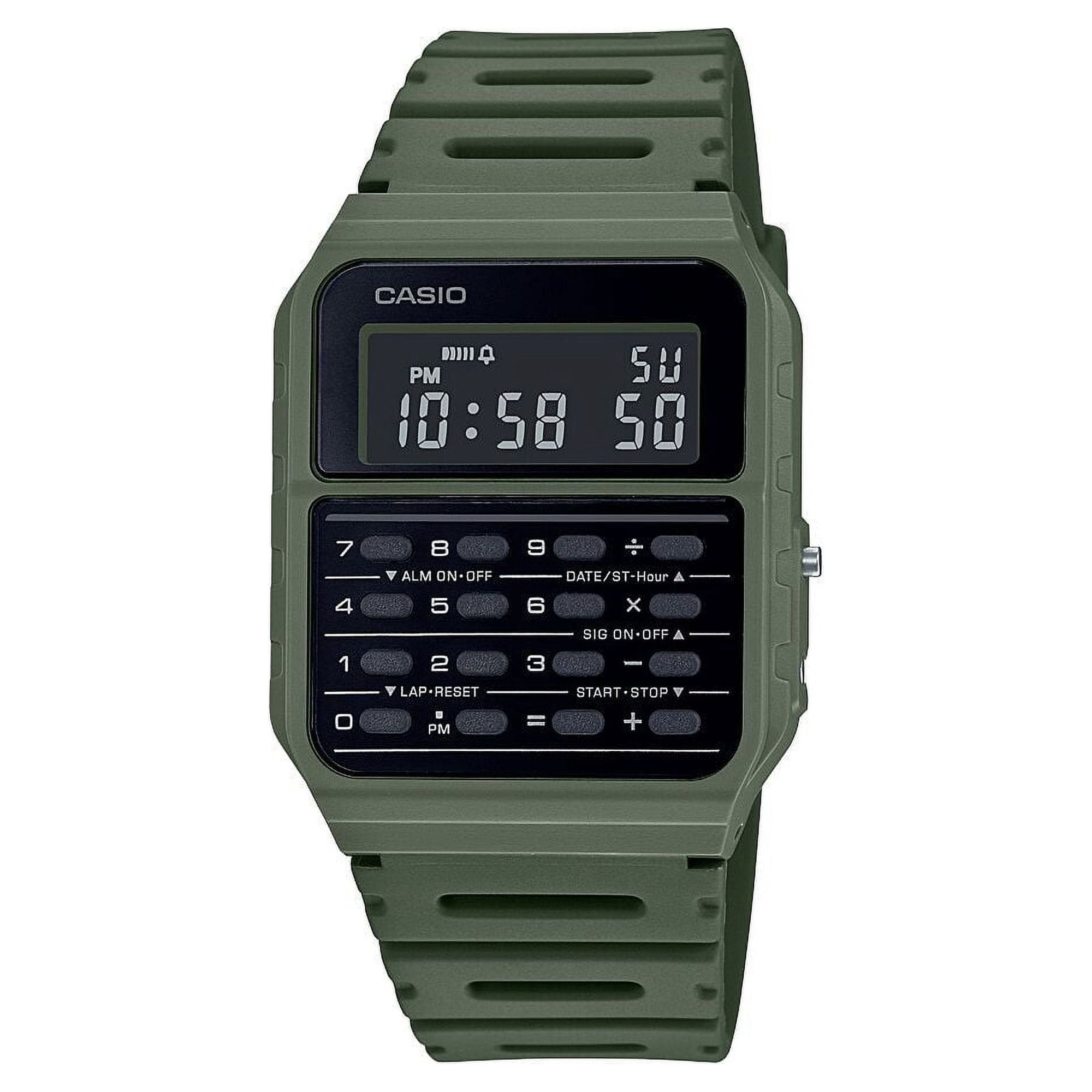 Casio Unisex Classic Calculator Watch, Green