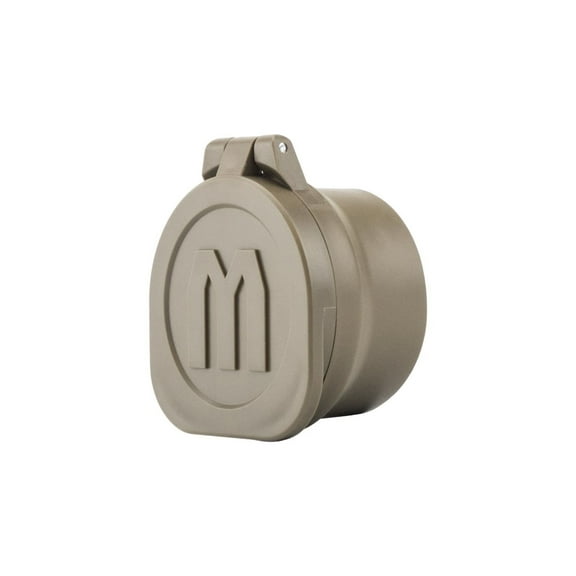 Monstrum Rubberized Flip-Up Rifle Scope Lens Covers, Objective Lens, Size F, Flat Dark Earth, 43-49 mm
