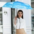 thumbnail image 6 of Automatic Folding Umbrella,Windproof Compact Umbrella with Two Reflective Stripes, Portable Travel Umbrella, UV Protection Sun Umbrella with Reinforced Frame For Rainy Sunny Days Night Time Use, 6 of 6