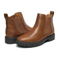 thumbnail image 3 of Botas Chelsea DREAM PAIRS DAB213 para mujer con tacón bajo en color marrón, 3 of 6