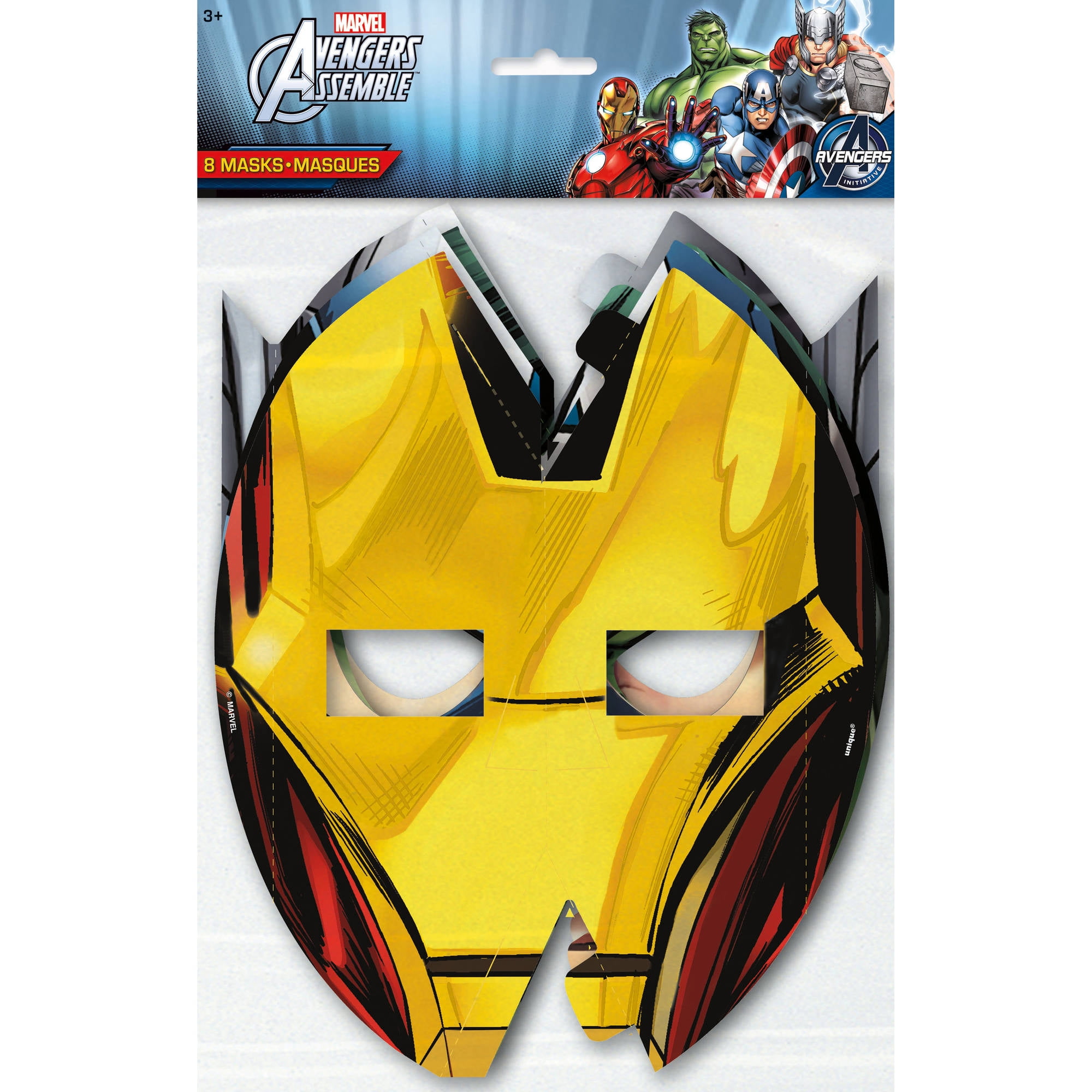 Fancy Dress Party Bag Fillers Face Mask Marvel Avengers  Dress Up Card Masks 