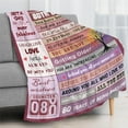 thumbnail image 2 of 80th Birthday Blanket, 80 Years Old Gifts For Women, Happy 80th Birthday Gift Ideas, Unique Soft Women Throw Blanket Decorations Gift For Birthday Mothers Day Anniversary Warm Flannel Blankets 50x60, 2 of 6