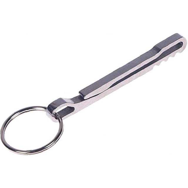 Bolsillo de acero inoxidable para colgar llaves Clip herramientas llavero soporte de carga senderismo Camping escalada accesorios mosquetón TUNC Sencillez