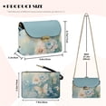 thumbnail image 6 of TSOVTHRID Watercolor Leaf Green Print Crossbody Bags for Women Trendy PU Leather Small Crossbody Purses Shoulder Handbags with Detachable Strap, 6 of 7