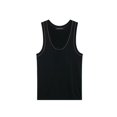 thumbnail image 3 of HH TRAF Top de jersey con cuello redondo sin mangas y ribete de color contrastante para mujer, elegante chaleco informal de punto de 5 colores, 3 of 5