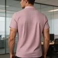 thumbnail image 6 of Wiyuqeen Men’s Printed Golf Shirt Cooling Performance Short Sleeve Stretch Pocket Shirts Lapel Collared Casual Plaid T-Shirts, 6 of 8