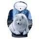 thumbnail image 5 of Nueva sudadera con capucha con estampado de perro samoyedo lindo unisex, sudadera con capucha informal de tendencia de otoño, sudadera de gran tamaño para hombres y niños, 5 of 5