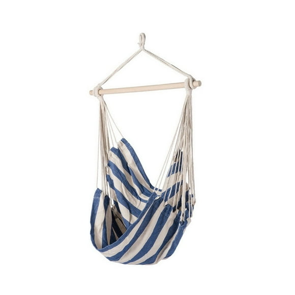 Island Retreat NU6908 Chaise Balançoire en Forme de Bungalow Boho Breeze - Rayures Multi-Bleu
