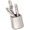 thumbnail image 1 of Sterling Silver 24" 1mm Box Chain 3D Pen And Pencil Can Holder Pendant Necklace, 1 of 2