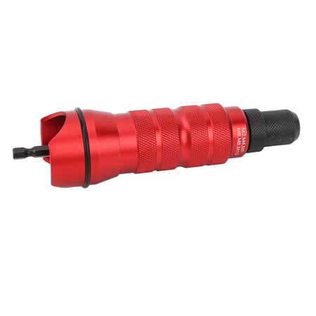 YAHHU Electric Rivet Drill Adapter Kit, Portable Cordless Rivet Gun Tool with 6 Interchangeable Heads, High Carbon Steel Riveting Accessory for Home Improvement and Maintenance (7.08 in / 18 cm)