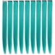 thumbnail image 2 of 9pcs 21" Colored Clip In Hair Extensions Teal Hair Extensions For Kids Girls Clip In Blue Turquoise Hair Clips Hair Extensions For Kids Party Highligh, 2 of 4