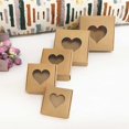 thumbnail image 3 of Caja de embalaje de regalo de papel Kraft con ventana de corazón de estilo romántico, caja de dulces para galletas de fiesta de compromiso, Almacenamiento y organización del hogar 65x65x30mm Yuarrent HA067599-02B, 3 of 6