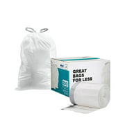 Plasticplace Simplehuman®* Code J Compatible Drawstring Trash Bags, 10-10.5 Gallon (200 Count)