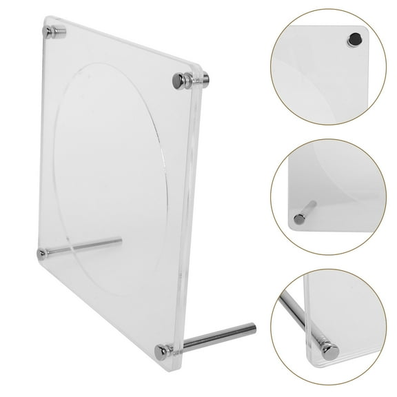 Amosfun Desktop Acrylic Cd Stand Rack for Home Use with Chic Transparent Display and Secure Base