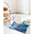 thumbnail image 4 of Abstract Blue Kitchen Dish Towels for Drying Dishes Set of 3, Painting Buildings Geometric Color Block Waffle Weave Microfiber Hand Tea Bathroom Towels Quick Dry & Absorbent Towel 12x12, 4 of 7