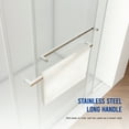thumbnail image 5 of Frameless Adjustable 56"-60"W x 76"H Double Sliding Shower Door, 10mm Tempered Glass with Square Rail & Double-Sided Easy Clean Coating, Brushed Nickel Finish with Buffered Glide System, 5 of 9