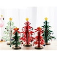thumbnail image 4 of Adorno de árbol de Navidad de Estatua DIY Árbol de Navidad 3D, Decoración para Dormitorio Oficina Sala de , Soporte para fotografía Verde L Yotijar mini estatua de escritorio, 4 of 7