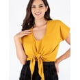 thumbnail image 4 of Blusa manga corta con amarre al frente, 4 of 5